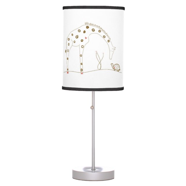 Animal Giraffe - Brown and White Table Lamp (Front)