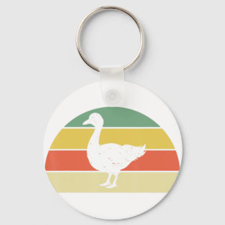 Animal Goose Lover Farmer Retro Farm Bird Goose Keychain