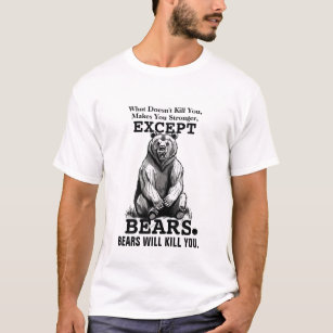 Animal Graphic Hello Bear Humor, Funny Wildlife T-Shirt