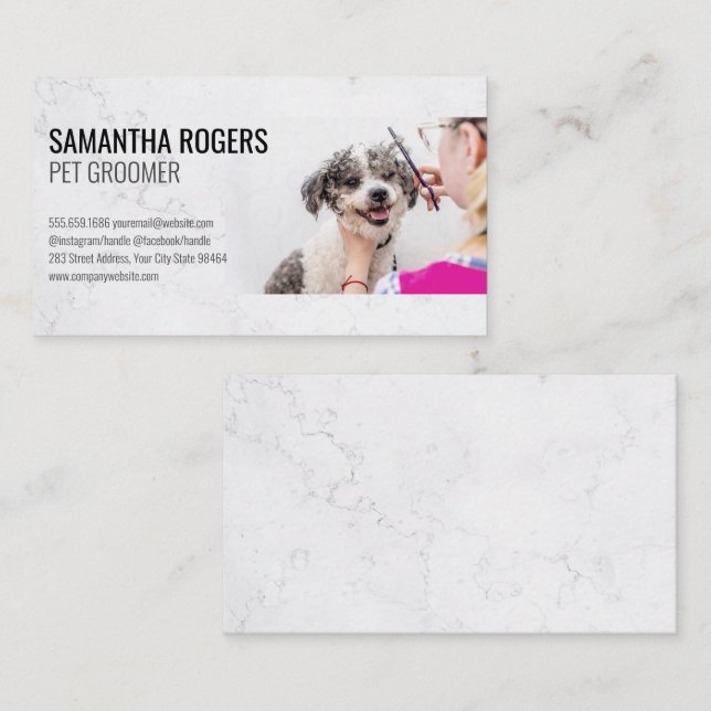 Animal Groomer Dog Grooming Appointment Card Zazzle