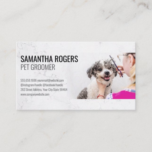 Animal Groomer | Dog Grooming Appointment Card (Front)