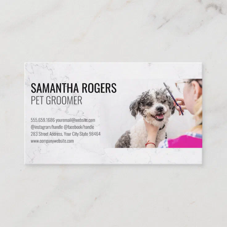 dog grooming appointment cards