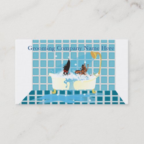 Animal Grooming Appointment Business Cards