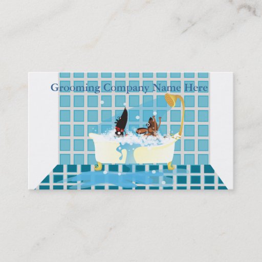 Customizable Animal Grooming Appointment Business Cards