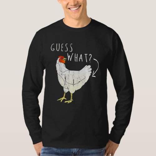 Animal Guess What Chicken Butt Cute Chickens Buffs T_Shirt