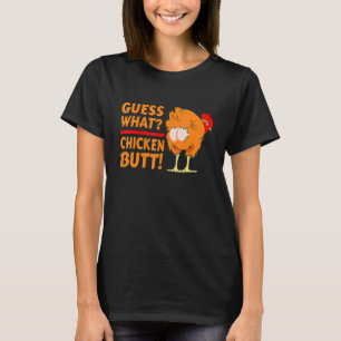 Animal Guess What Chicken Butt Cute Chickens Buffs T-Shirt