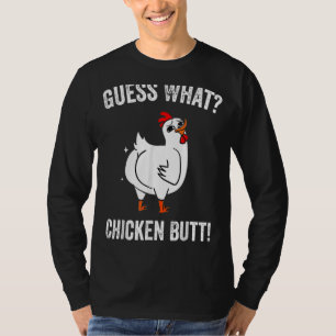 Animal Guess What Chicken Butt Cute Chickens Buffs T-Shirt