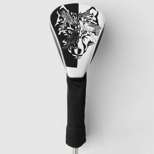 Animal Guides in Black and White Golf Head Cover