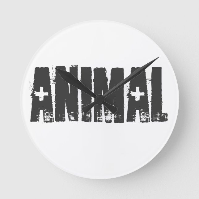 Animal - Gym Bodybuilding Fitness Round Clock (Front)