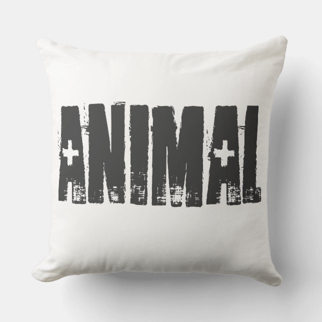Animal - Gym Bodybuilding Fitness Throw Pillow (Front)