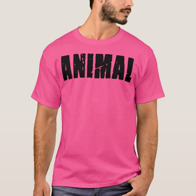 Animal Gym Rabbit Tshirt Workout Bodybuilding Fitn (Front)