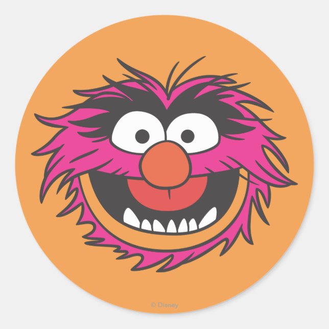 Animal Head Classic Round Sticker (Front)