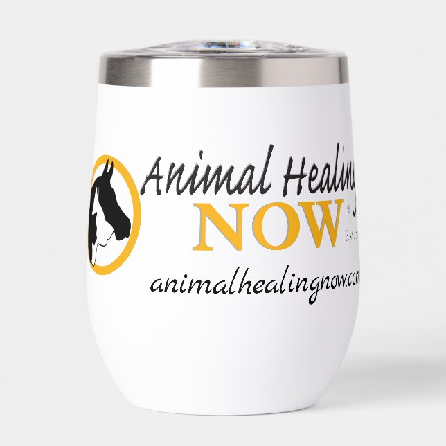 Animal Healing Now Wine Tumbler (Front)