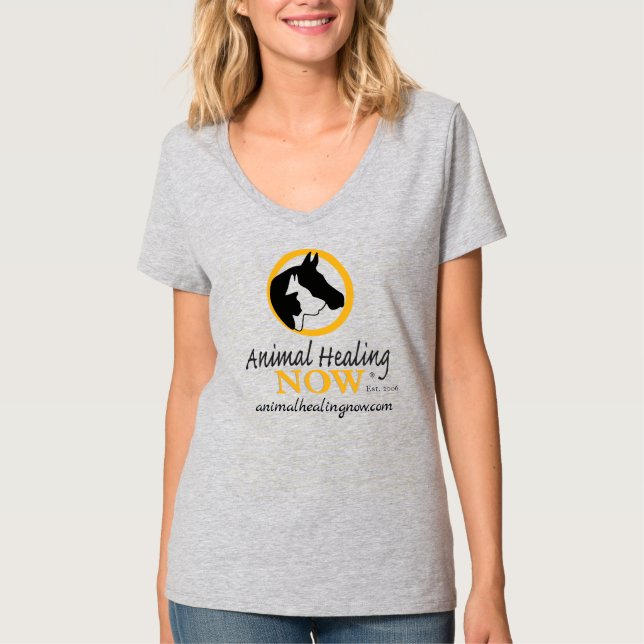 Animal Healing Now Women's V-Neck T-Shirt (Front)