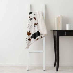 Animal Hide Sherpa Blanket