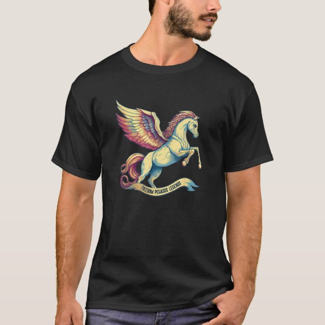 animal horse pegasus women men watercoloured T-Shirt (Front)