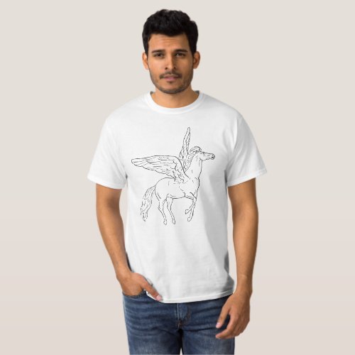 Animal horse sketch design T_Shirt