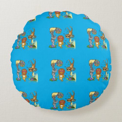 Animal House Party Round Pillow