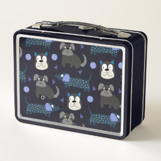 Animal Illustration Metal Lunch Box