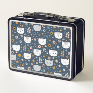 Animal Illustration Metal Lunch Box