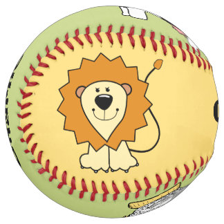 Animal illustrations custom name kids' softball