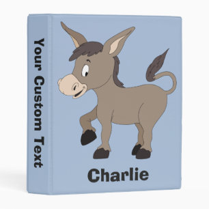 Animal illustrations custom text kids' binder