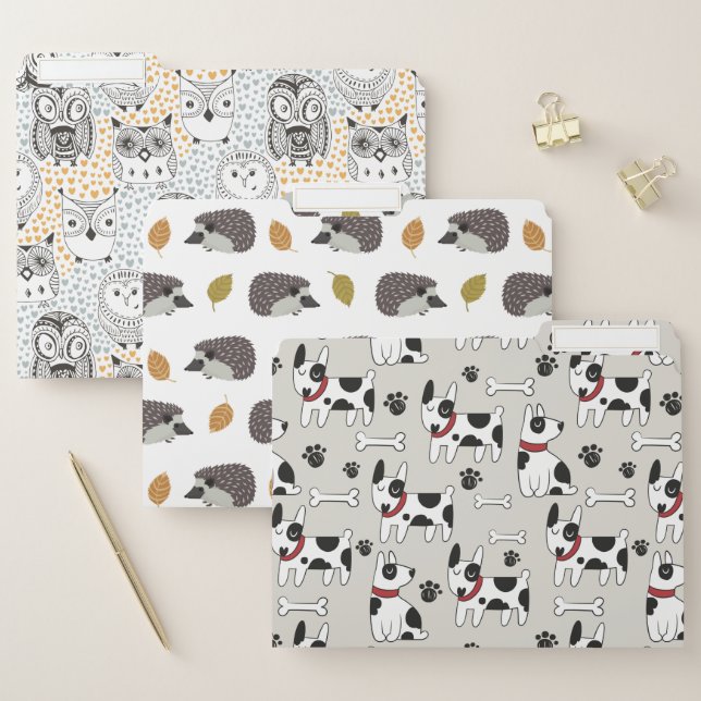 Animal Illustrations file folder set (Set)