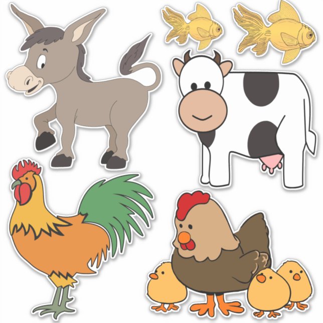 Animal Illustrations stickers (Front)