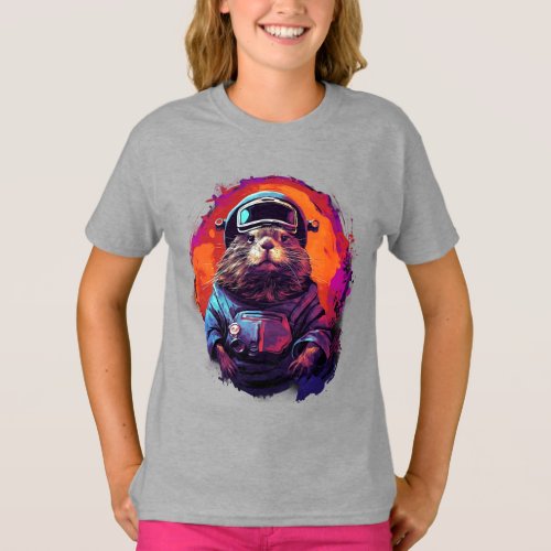Animal in Space Beaver 1 T_Shirt