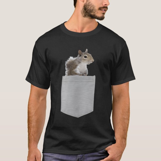 Animal In Your Pocket American Gray Squirrel T-Shirt (Front)
