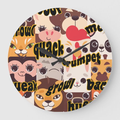 Animal  its Sounds Wall Clock