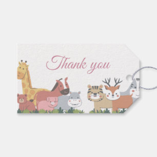 Animal Jungle Baby Shower- Thank You Gift Tags