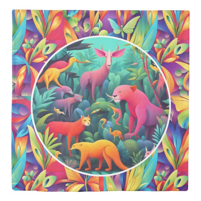 Animal Jungle Duvet Cover (Front)