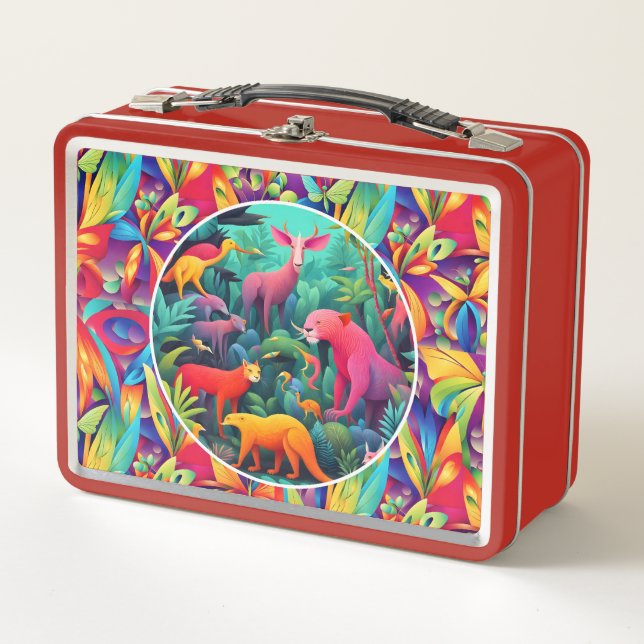 Animal Jungle Metal Lunch Box (Front)