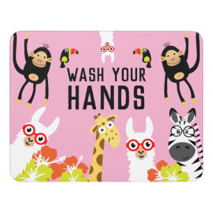 Animal Jungle Safari Play Center Door Sign