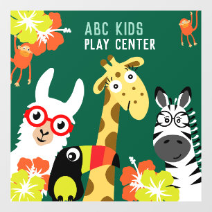 Animal Jungle Safari Play Center Window Cling