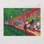 Animal Jungle Train Postcard at Zazzle