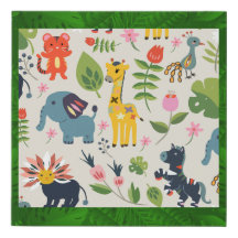 Animal Kids Collection Cartoon Wall Art