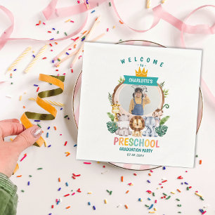 Animal Kids Preschool Graduation Celebration Napkins