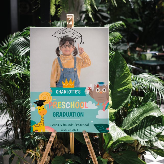 Animal Kids Preschool Graduation Party Welcome Foam Board (Animal Kids Preschool Graduation Party Welcome Foam Board)