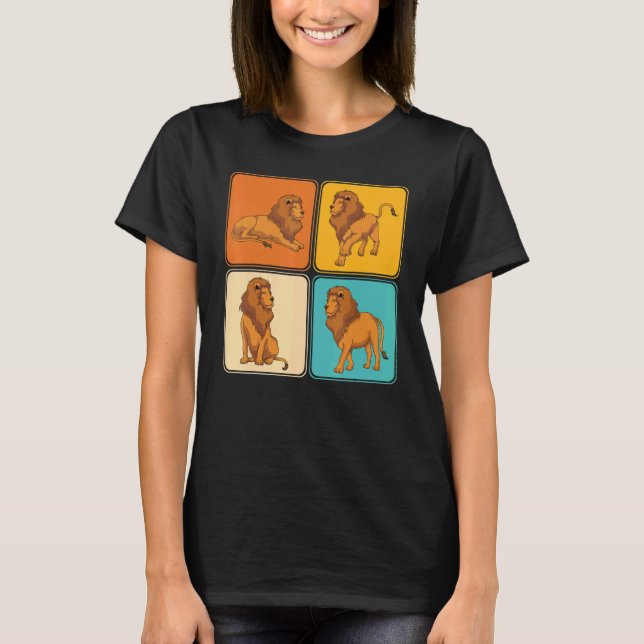 Animal King Pop Africa Safari Lion T-Shirt (Front)