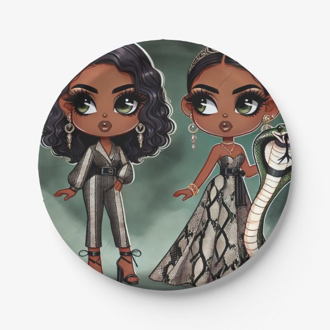 Animal Kingdom Couture Snake Paper Plates (Front)