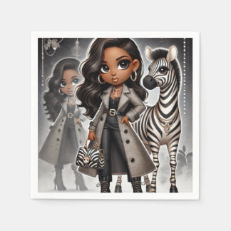 Animal Kingdom Couture Zebra  Napkins