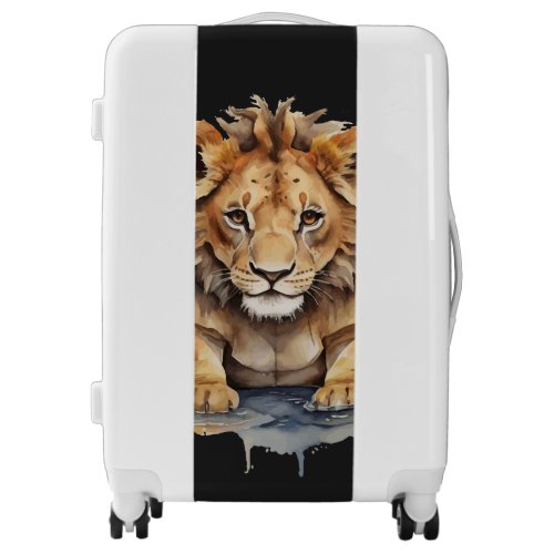 Animal Kingdom _ Lion _ Water Color Art Luggage