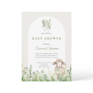 Animal Lamb Forest Baby Shower Invitation