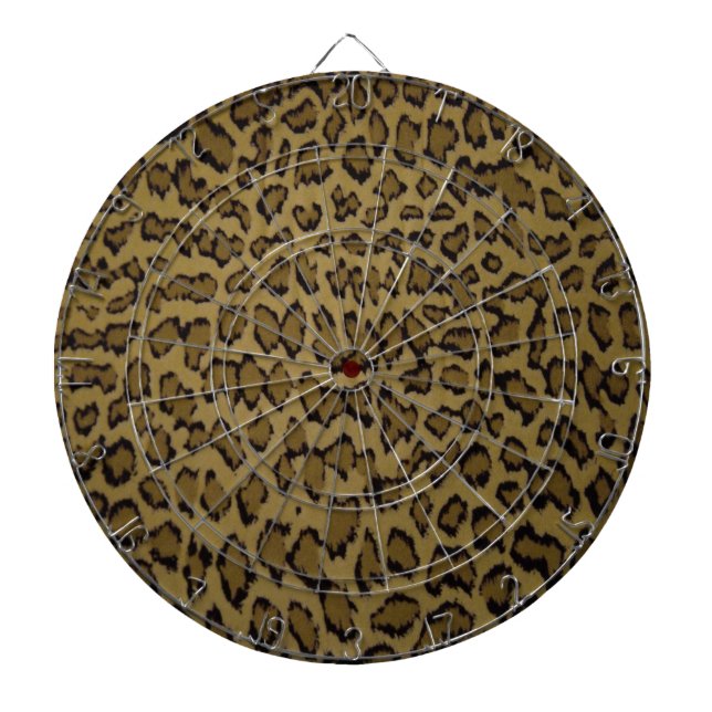 ANIMAL LEOPARD PRINT DARTBOARD WITH DARTS (Front)
