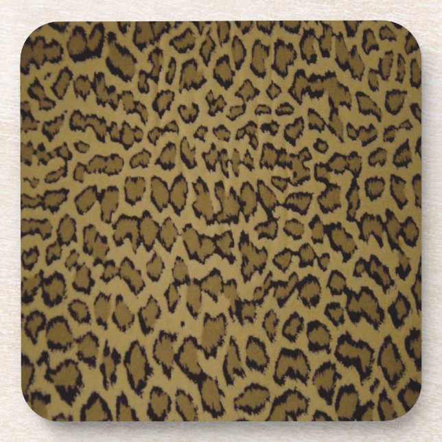 ANIMAL LEOPARD PRINT DRINK COASTER (Front)