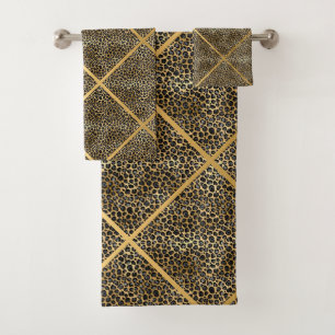 ANIMAL LEOPARD PRINT LUXURY GRID TOWEL 2