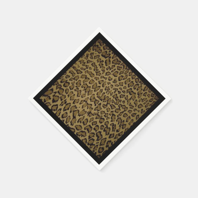 ANIMAL LEOPARD PRINT PAPER NAPKINS (Corner)