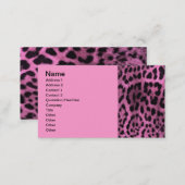 Animal leopard print - pink business card (Front/Back)